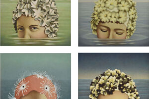Life Form 1-4, 2026, acrylic on canvas, 12 x 12 inches each